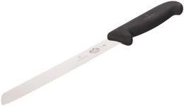 Victorinox Fibrox Wavy Edge Bread Knife, Black, 5.2533.21