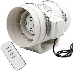 8 Inch Duct Fan, Inline Ventilation Exhaust Fan, 740 CFM Duct Intake Fan High Efficiency Air Fan for Duct Vent Bathroom, Kitchen, Grow Tent, Hydroponics, 3D Printer