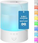 Everlasting Comfort 2.5L Top Fill Humidifiers for Bedroom, Quiet Ultrasonic Cool Mist Humidifier, Easy to Fill & Clean, Auto Shut-Off, 20 Hour Run Time, Aromatherapy