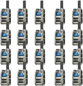 (Lifetime Free) Global Unlimited Range 4G LTE PoC Rapid Walkie Talkies Long Range Two-Way Radios 5000 Miles with Nationwide Range,SOS Alert Long Distance Radios for Truck Fleet (20 Pack)