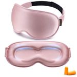 Sleep Mask for Women Men - 3D Contoured Cup, FACEMOON Weighted Sleep Mask, Light Blocking, Soft Memory Foam, Night Shift Nurse, Travel, and Long Flight Essentials(Pink)