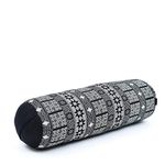 Leewadee Large Yoga Bolster – Shape-Retaining Tube Cushion for Meditation, Bolster for Stretching, Made of Kapok, 24 x 10 x 10 inches, Black