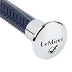 LeMieux LeGrip Schooling Whip 100cm in Navy - Horse Riding Stick for Equestrian Training - Light Polycarbon Shaft and Balanced Soft PU Grip Handle