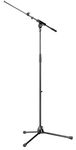 K&M Microphone Stands 210/8-BLACK with Telescopic Boom Arm, 21080-500-55