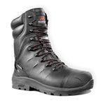 Rock Fall Mens Monzonite High Leg Internal Metatarsal Waterproof Safety Boot, Black, Size 10 UK
