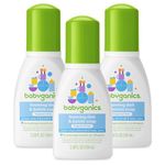 BabyGanics Dish Dazzler Foaming Travel Dish and Bottle Soap Fragrance Free 100ml 3.38 fl. oz. (Pack of 3)