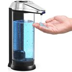 SVAVO Automatic Soap Dispenser, 500ml/17OZ, 8 Levels Volume Control, Dish Soap Pump Touchless Hand Sanitizer Dispenser for Kids Bathroom Kitchen Commercial, Chrome