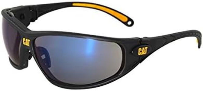 Caterpillar Tread Blue Mirror - Occhiali da sole protettivi con lenti antigraffio/antiappannanti, occhiali da ciclismo