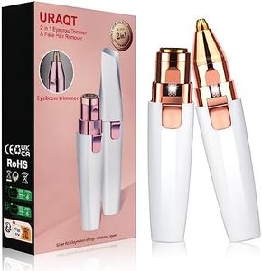 URAQT Epilatore Viso Donna, USB Ricaricabile 2 in 1 per Sopracciglia, Labbra, Corpo, Peli del viso, Naso, Orecchie