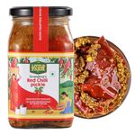 THE LITTLE FARM CO Banarasi Red Chilli Pickle - Lal Mirch ka Achar | Less Oil Mustard Base Homemade Stuffed Chilli Pickles | No Added Preservatives, No Artificial Flavours | Traditional Recipe, 400g