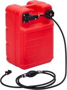 GAOMON Portable Marine Tank, 6.34 Gallon / 24L Red Container with 9.8ft Hose & Level Gauge, Durable Polyethylene Liquid Transfer Tank for Boat, Outboard, Yacht, Deck & Fishing Use