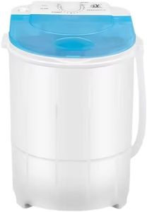 ROMINO 3KG Portable Mini Top Loading Washing Machine, Foldable Bucket Washer with Modes, Single Person Use Mobile Washing & Spin Dry for Baby Clothes, Travel, Hostel, Lightweight- Multipurpose (Multi)