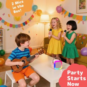 Fede Mini Karaoke Machine for Kids – Portable Bluetooth Speaker