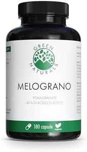 Estratto di melograno (180 capsule á 650mg) con 40% di acido ellagico - Produzione tedesca - 100% Vegan & Senza additivi - Scorte per 2 mesi