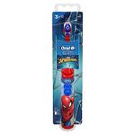 Oral-B Kid's Battery Toothbrush featuring Marvel's Spiderman, Soft Bristles, for Kids 3+