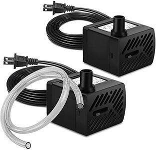 PULACO 2Pcs Mini Fountain Pump (50GPH 3W), Ultra Quiet Submersible Water Pump for Aquarium, Small Fish Tank, Pet Water Fountain, Tabletop Fountains, Water gardens and Hydroponic Systems