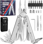 BIBURY Multitools Pliers Pro BI2049, Multi Tool Foldable Pliers with Large Saw Blade, Wire Cutters, Upgraded Multi Tool w/Scissors and Screwdirver Set, Ideal for Camping, Outdoor Survival, Repairing