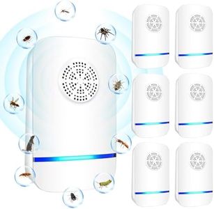 6 Packs Ultrasonic Pest Control Repeller, Electronic Pest Repellent Plug in Indoor for Insect Roaches Spider Ant Bug Rat Rodent Mouse Repellent for House Kitchen Garage Warehouse