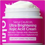 SeoulCeuticals Korean Kojic Acid Cream – 2Oz Kojic Acid Face Cream for Dark Spots with Glycolic Acid, Niacinamide, Cica & Hyaluronic Acid – Cruelty-Free K Beauty Moisturizer