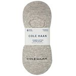 Cole Haan No Show Liner Sock - 6 Pairs - Size 6 to 9.5 (Grey and White)