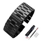 Diesel Brushed Stainless Steel Watch Band Strap, Double-Lock Buckle Outdoor Sports Watch Bands Suitable for Men's Diesel Watches