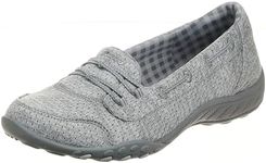 Skechers Women's Breathe Easy-Good Influence Sneaker, Grey, 9 M US