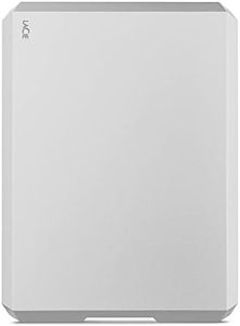 LaCie Mobile Drive, 5 TB , External Hard Drive HDD – Moon Silver, USB-C USB 3.0, With Rescue Services (STHG5000400)