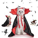 Lyneun Halloween Pet Costume, Halloween Christmas Holiday Cosplay Party Vampire Cloak Pet Apparel, Cute Puppy Cat Dress Up Accessories