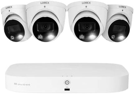 Lorex N4K2SD-84WD-2 4K 8-Channel Fusion NVR System with 4 Smart Deterrence and Mask Detection Security Cameras