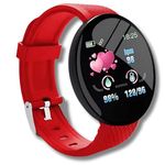 Drumstone (Diwali Specialwith 15 Years Warranty Wireless Bluetooth Smartwatch D18 |1.3-Inch Screen, Waterproof Fitness Band | Sports Pedometer,Health Bracelet, & Touch Control for Men & Women-Red