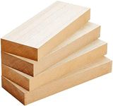 Bright Creations 4 Pack Unfinished MDF Wood Rectangles for Crafts, 1 Inch Thick Rectangle Wooden Blocks for Crafting (3 x 8 in)