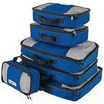 Savisto Packing Cubes 6 Piece Set, Durable & Lightweight Travel Essentials For Suitcases - Includes 1 XL, 2 L, 2 M, 1 S - Available in 8 Stylish Colours - Midnight Blue