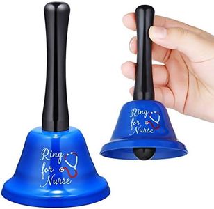 2 Pieces Ring for Nurse Bell Nurse Hand Call Bell Patient Alerting Bell Hand Ringing Alarm for Calling Attention Care Assistance Emergency