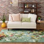 Mohawk Home Merging Floral Transitional Abstract, Floral Sage Green 5' x 8' Area Rug Perfect for Living Room, Dining Room, Office