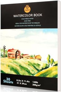 Watercolor Paper Pad,A4 Water Color Paper, H HOME-MART 140lb/300gsm Artist Painting Drawing Book Artist for Adults & Kids, Perfect for Watercolors, Acrylics, Drawing, Journaling, Travel-Friendly