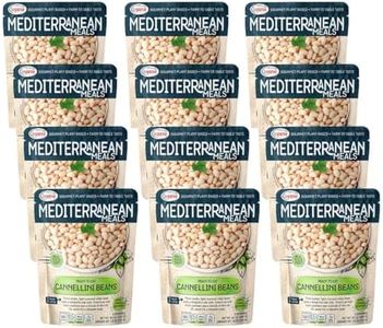 Mediterranean, Ready to Eat Cannellini Beans, Gluten Free, Plant Based, Vegan, No Preservatives, No Colorants, No Artificial Flavors, 14.1 Oz (Pack of 12)