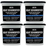 Moisture Absorber Boat Dehumidifier Moisture Absorbers Charcoal Smell Remover to Get Rid of Damp Smell & Humidity | No Refill for Basement, Closet, Home, RV or Boating Unscented Fragrance Free 4 Pack