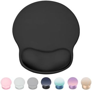 Laborio Ergonomic Mouse Pad Wrist Support, Comfortable Mouse Pad Wrist Rest, Relieve Wrist Pain Gel Mouse pad, Non-Slip Rubber Base Mousepad for Laptop, Computer, Prefect for Office & Home（Black）