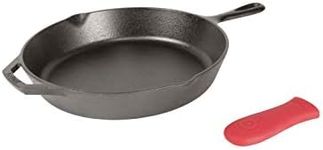 Lodge Cast Iron Skillet with Red Si