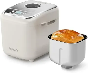 SUMSATY Bread Maker, 2.2LB 16-in-1 Bread Machine, Automatic Bread Maker Machine with Nonstick Ceramic Pan & 15H Timer & 1H Keep Warm for Beginner, Breadmaker with Gluten-Free, French, Yogurt, Recipe