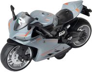 Adlon Diecast Motorcycle Toy Bike Scale Model,Pull Back Vehicles Alloy Simulation Superbike with Lights and Sound Also for Car Dashboard,Kids,Adult