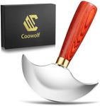 Coowolf Leather Knife with Wooden H