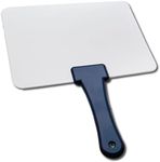 Trainers Warehouse Premium Handheld Whiteboard | Sturdy Double-Sided Dry-Erase Board with Handle | Ideal Teaching Prop for Classrooms & More (6" x 7.75")