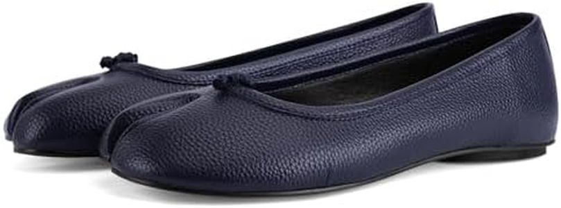 VBDB Tabi Ballet Flats Shoes for Women Rounde Wide Width Split Toe Low Heel Comfortable 2025 Spring ShoesBeige Size 8.5