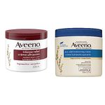 Aveeno Body Cream, Intense Relief and Moisture Repair for Dry and Itchy Skin, 306 mL & Skin Relief Moisturizing Body Cream With Triple Oat Complex, Unscented Moisturizer- 311g