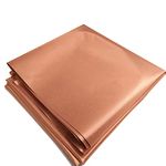 Copper Fabric Blocking RFID/RF-Reduce EMF/EMI Protection Conductive Fabric for Smart Meters Prevent from Radiation/Singal/WiFi Golden Color 39"x43" inch with Free 20" L Conductive Adhesive Tape