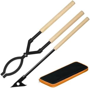 Dasmiro 28 Inch Fireplace Tongs and Fire Poker Set with Storage Bag