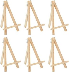 SNOOGG 7 inch Mini Easel Stands for Table Top Display for Displaying Small Canvases, Business Cards, Photos and More.. Pack of 10