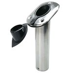 FreeTec Boat Fishing Rod Holder 30 Degree Flush Mount Marine Stainles Steel Rubber Caps (1PC)