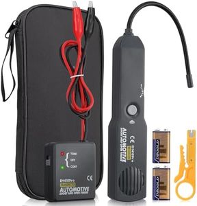 Proster Automotive Wire Tracker Short and Open Circuit Finder, Car Electrical Diagnostic Tool for DC 6-24V Wire Break Locator Cable Testerwith 7-Inch Flexible Probe, Wire Stripper